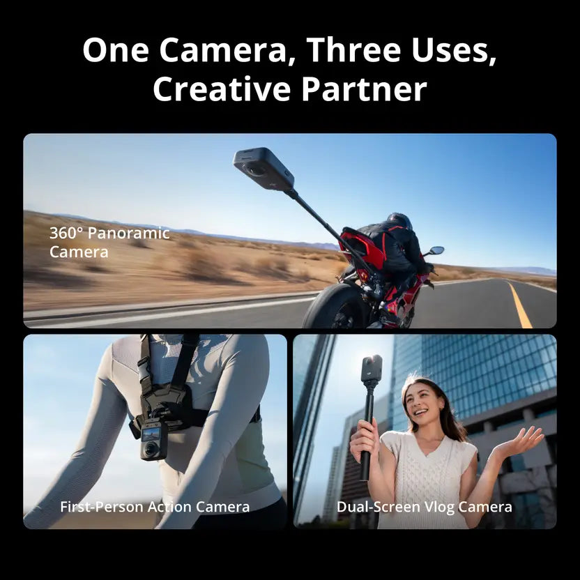 dji Osmo 360 Adventure Combo Sports and Action Camera  (Black, 120 MP)