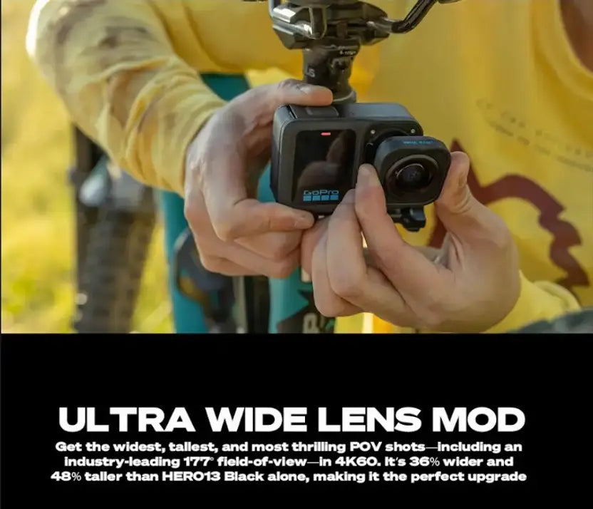 GoPro Hero13 + HB Series Lens Collection Includes Macro Lens Sports and Action Camera  (Black, 27.6 MP)