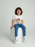 HOP Kids Off-White Printed Cotton T-Shirt