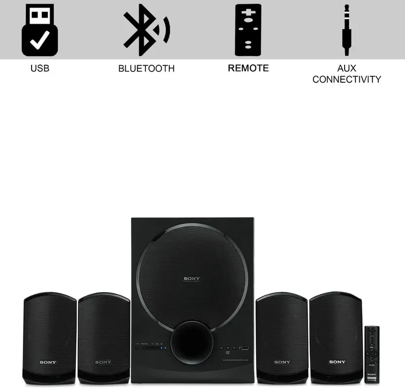 SONY SA-D40 80 W Bluetooth Home Theatre (Black, 4.1 Channel)