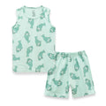 Sea Walrus Printed Green Kids Clothing Set