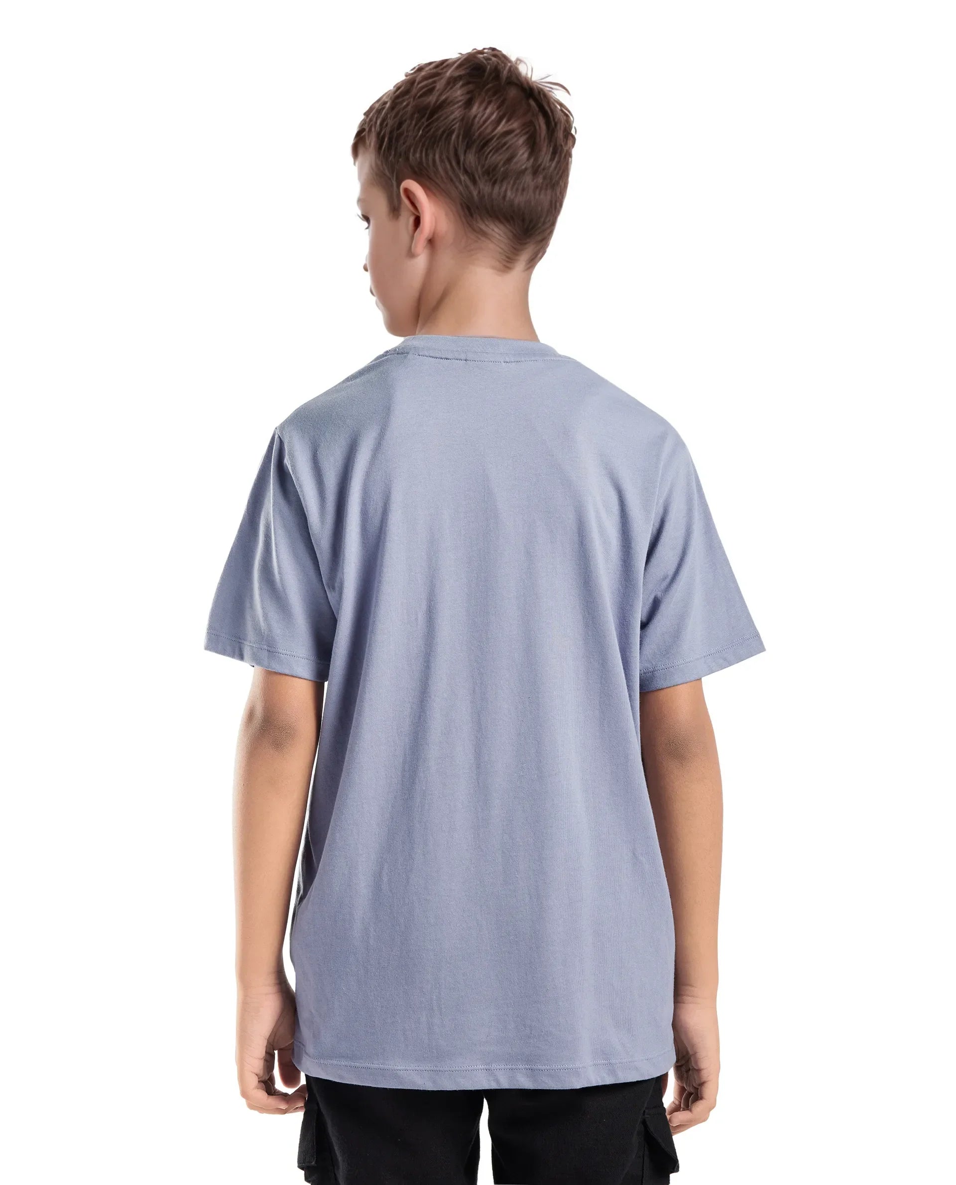 Rare Ones Kids Seok Dusky Purple Cotton Graphic Print Regular Fit T-Shirt