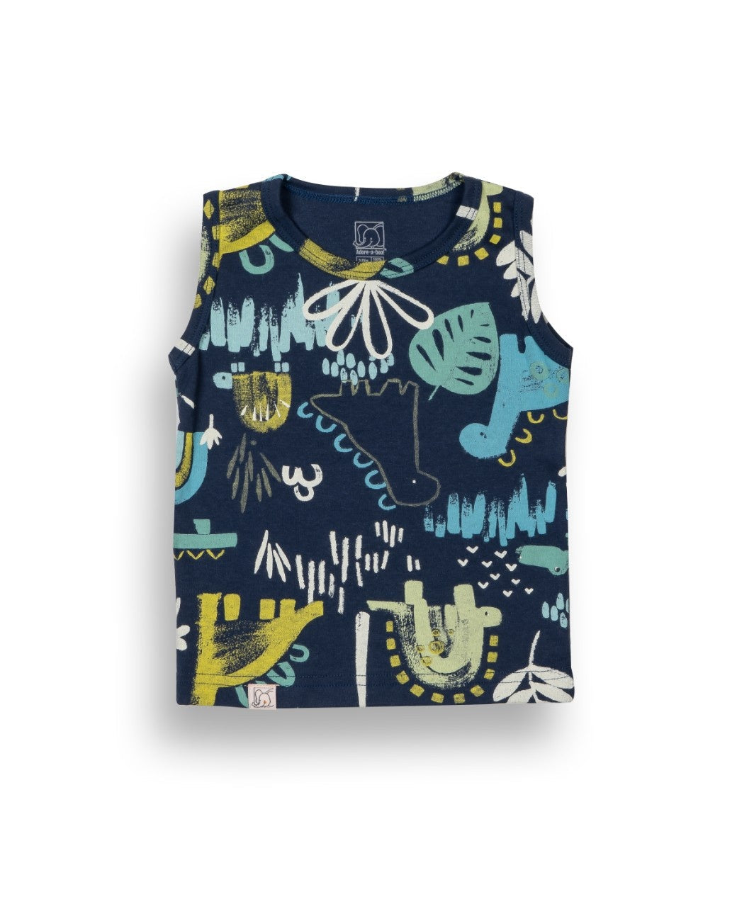 Sketchy Animals Blue Kids Clothing Set