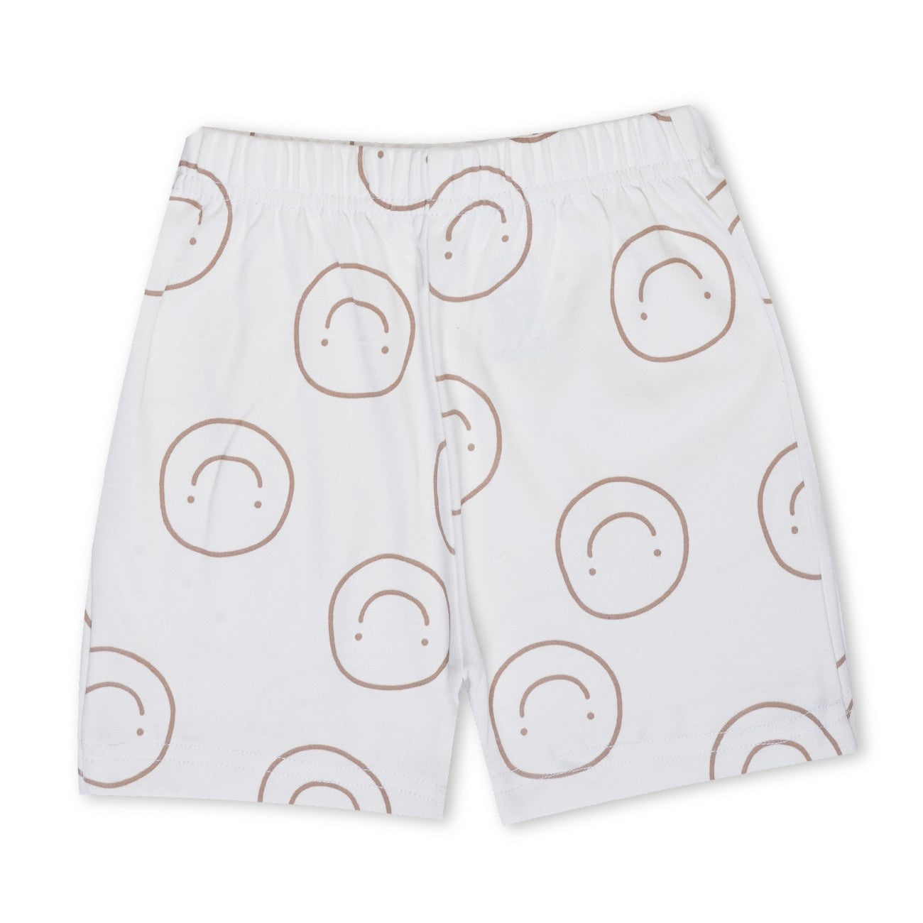 Smiley Printed White Kids Clothing Set