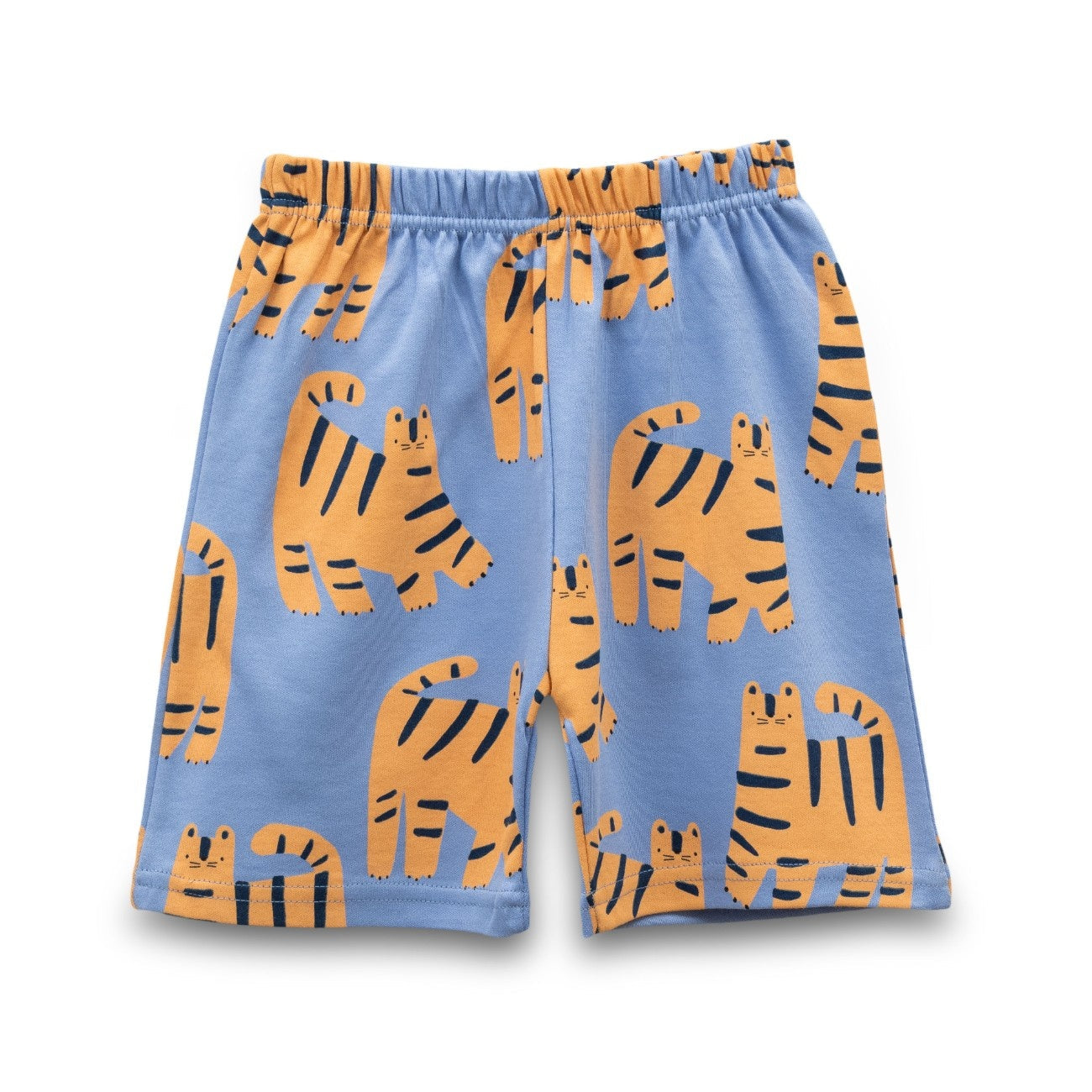 Tiger Printed Blue Kids Clothing Set