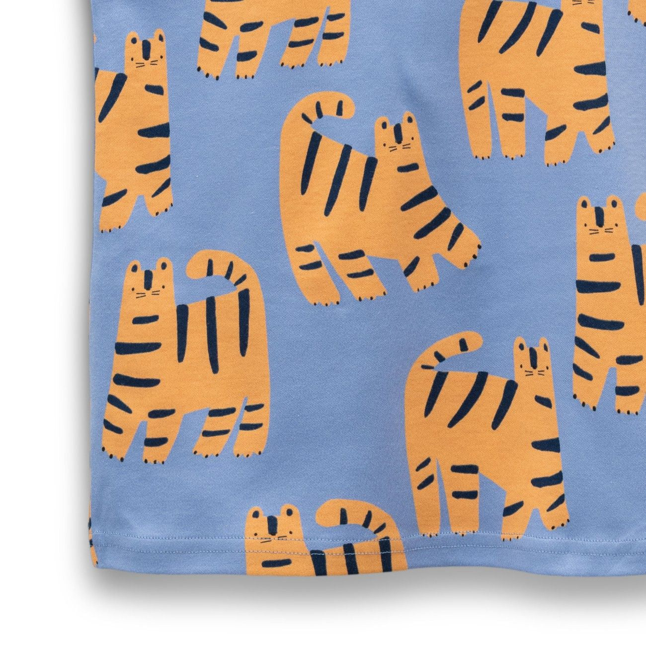 Tiger Printed Blue Kids Clothing Set