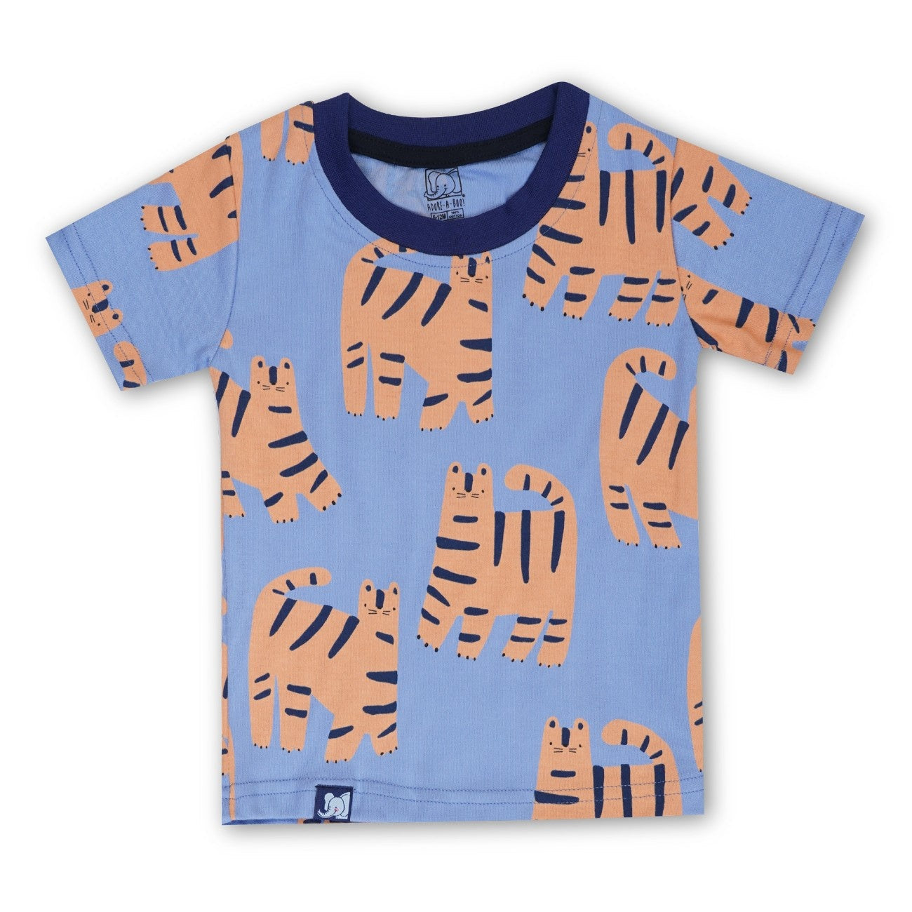Tiger Printed Blue Kids Co-Ord Set