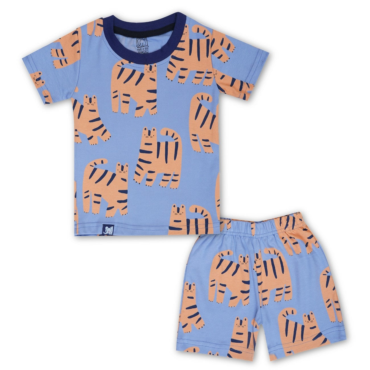 Tiger Printed Blue Kids Co-Ord Set