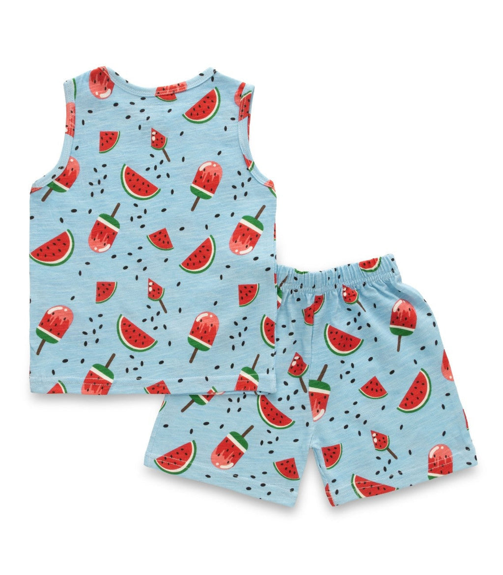 Popsicle Printed Blue Kids Clothing Set