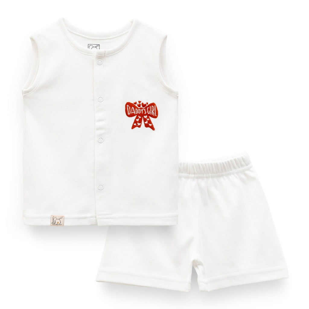 Daddys Girl Embroidered Baby Clothing Set