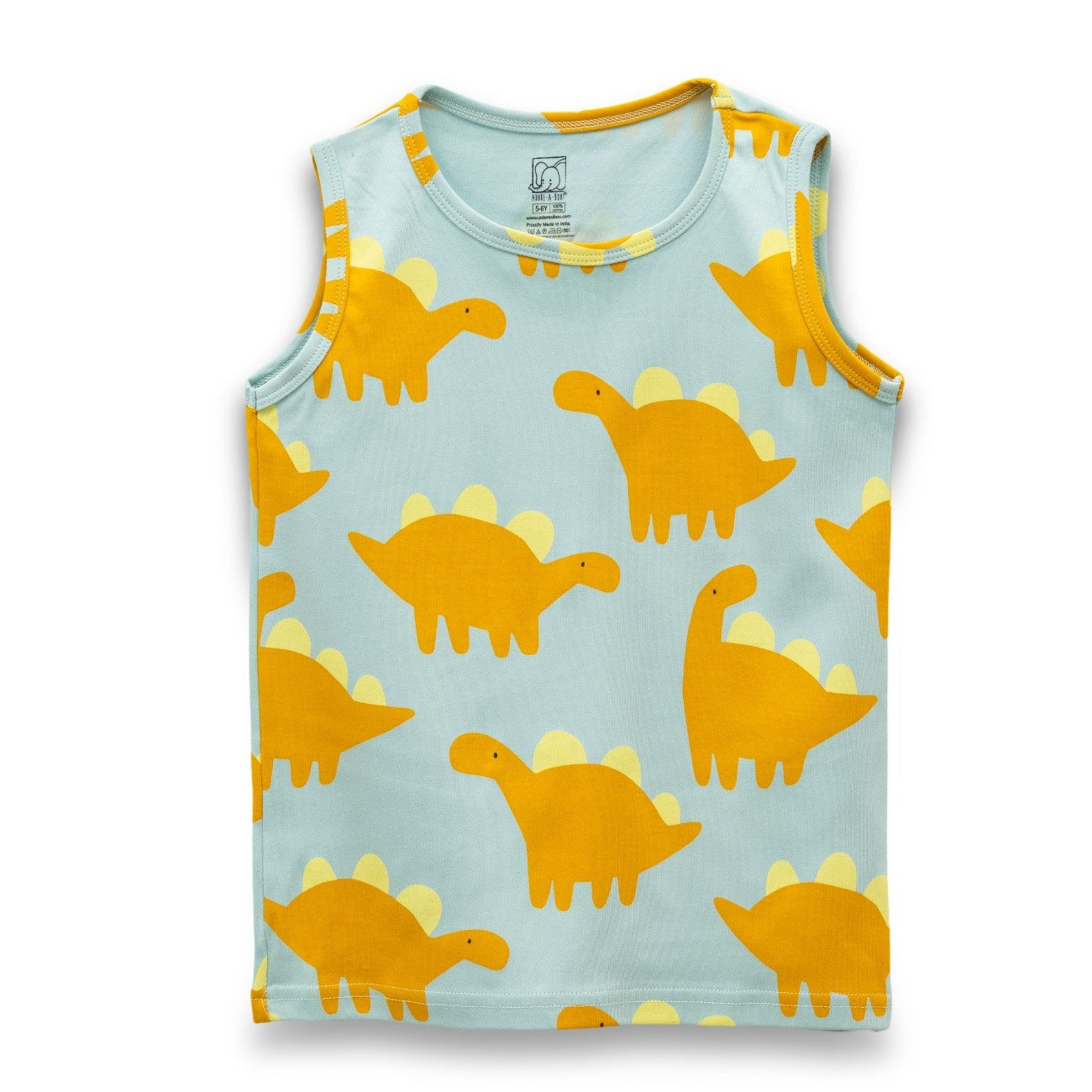 Dinosaur Printed Yellow Kids Clothing Set